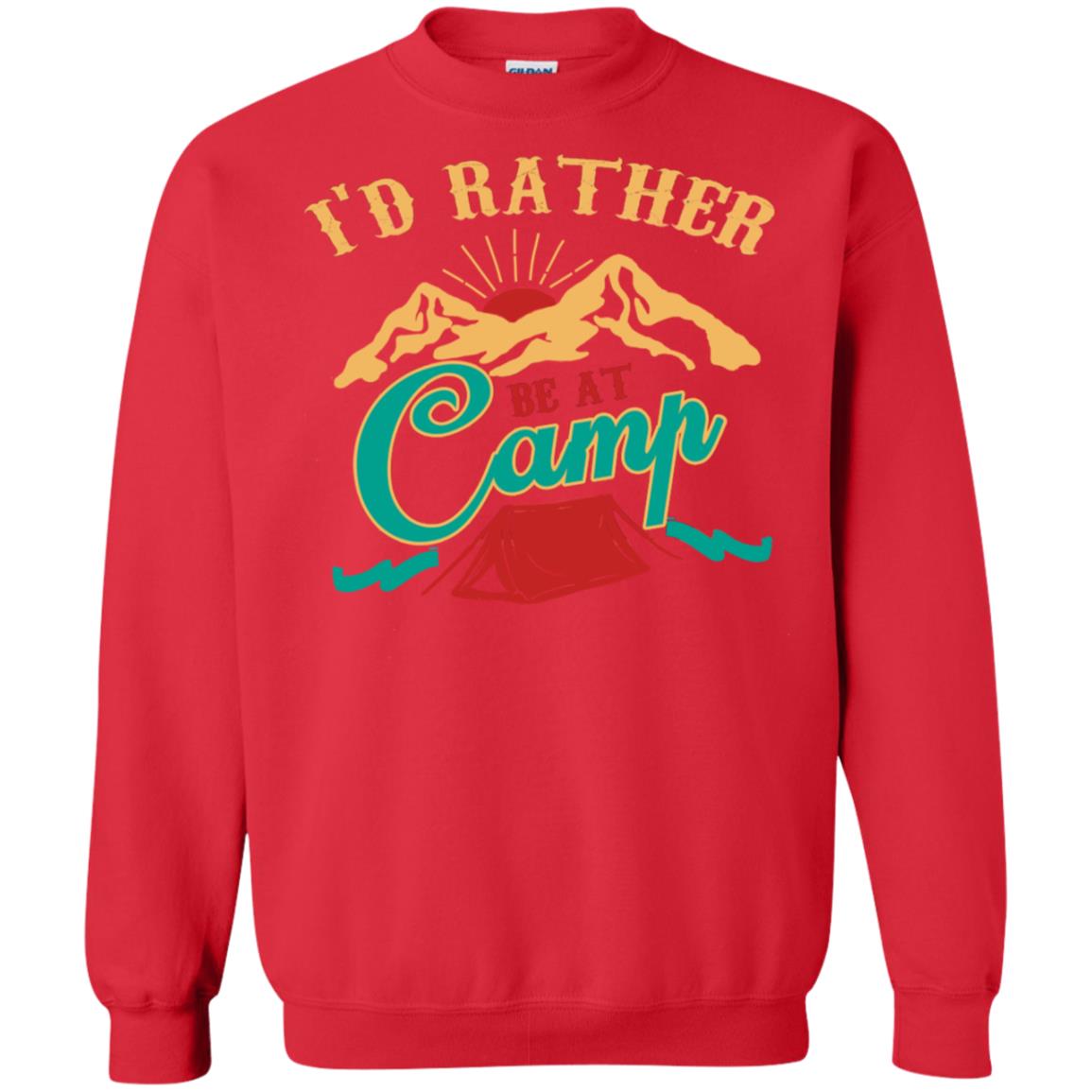I'd Rather Be At Camp Camping Lovers Gift Shirt For Mens Of Womens Red