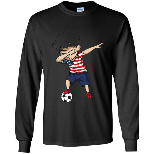 Dabbing Soccer Boy United States Jersey Shirt Usa Football Black