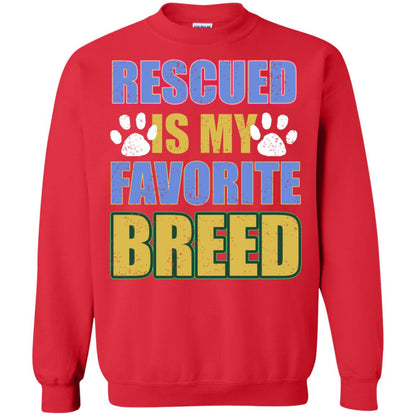Rescued Is My Favorite Breed Shirt Red