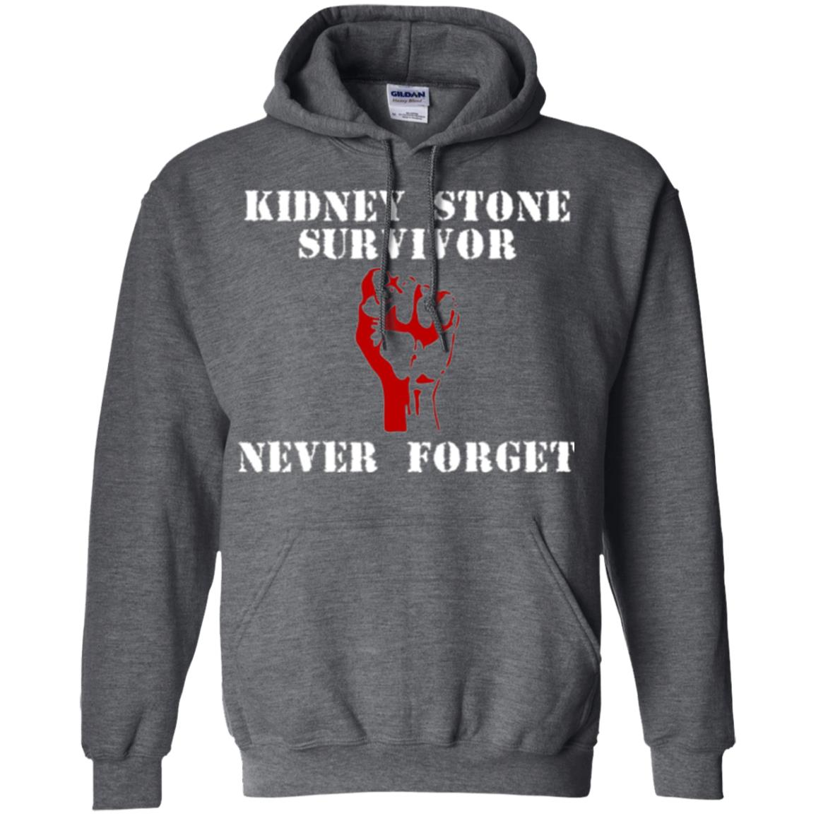 Kidney Stone Survivor Never Forget T-shirt Dark Heather