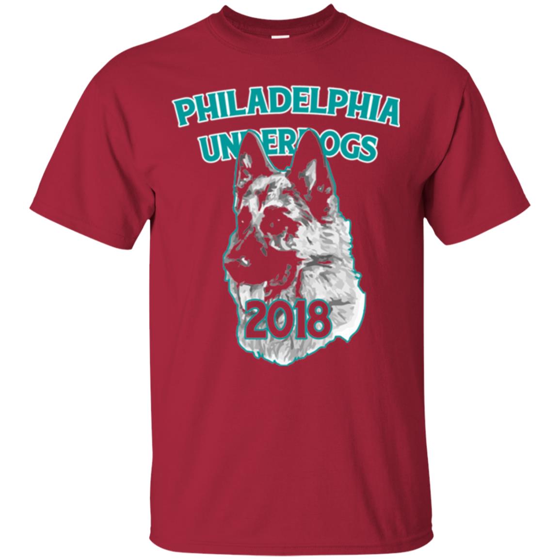 Dog Lover T-shirt Philadelphia Underdogs Celebration 2018 T-shirt Cardinal