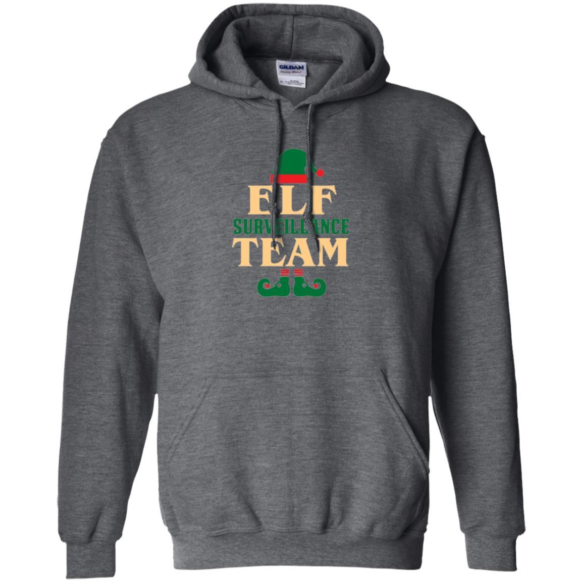 Christmas T-shirt Elf Surveillance Team T-shirt Dark Heather