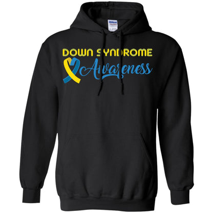 Yellow And Blue Ribbons Down Syndrome Awareness T-shirt Black
