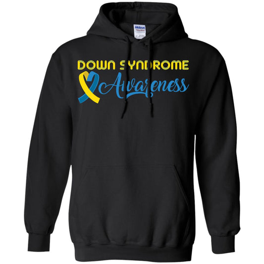 Yellow And Blue Ribbons Down Syndrome Awareness T-shirt Black