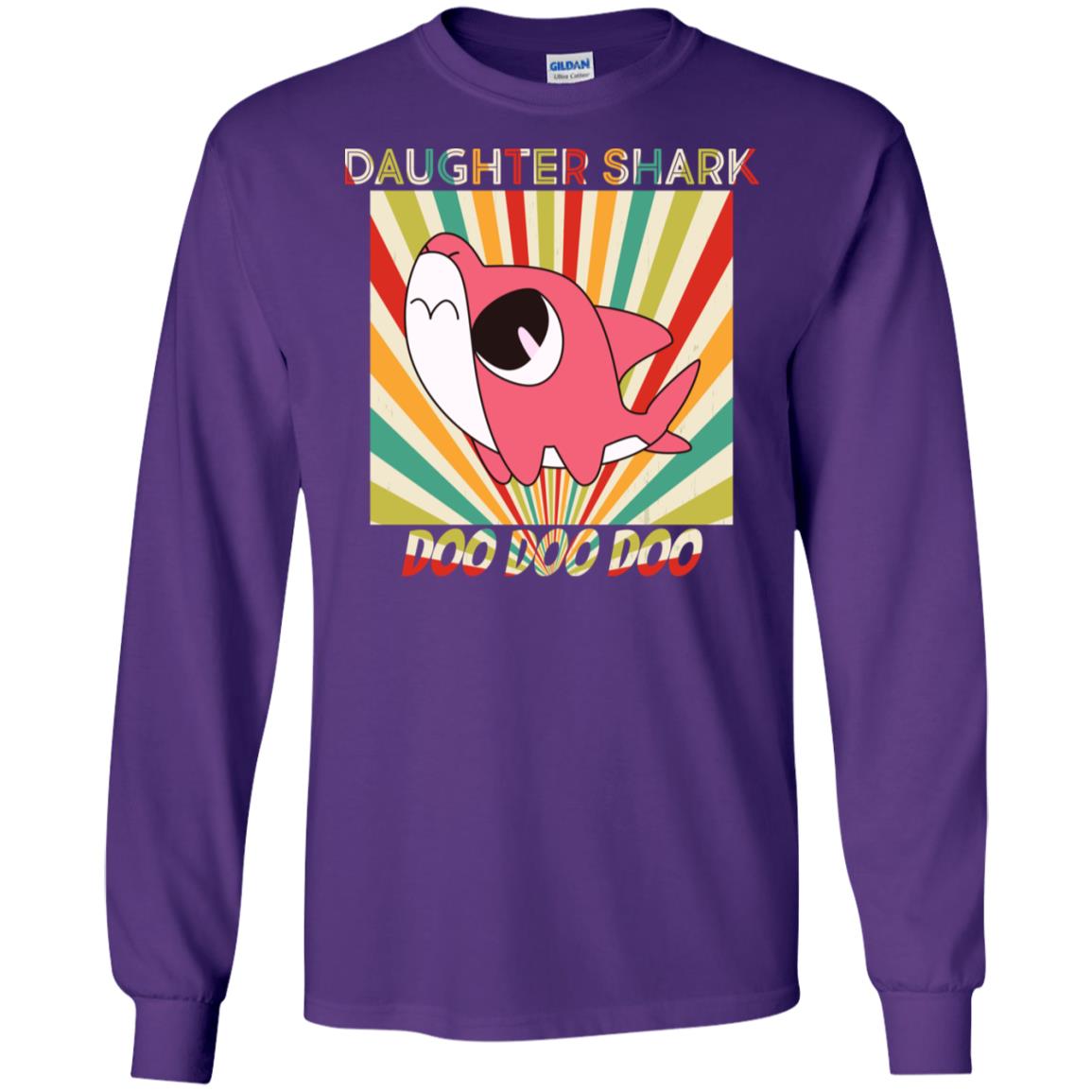 Daughter Shark Doo Doo Doo Family Shark Gift Shirt Purple