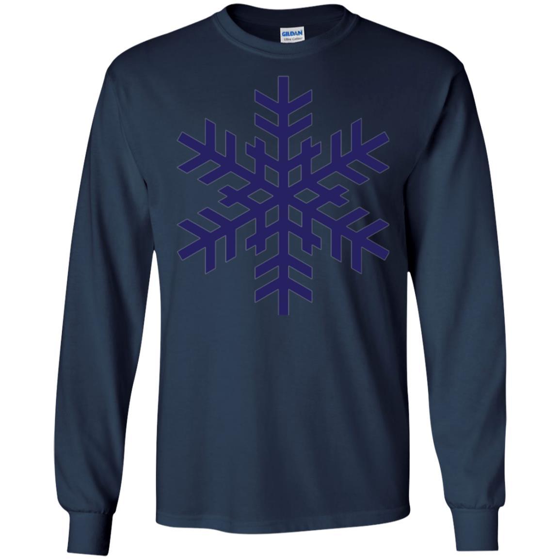Christmas T-shirt Navy Blue Snowflake T-shirt Navy