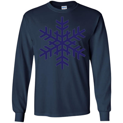 Christmas T-shirt Navy Blue Snowflake T-shirt Navy