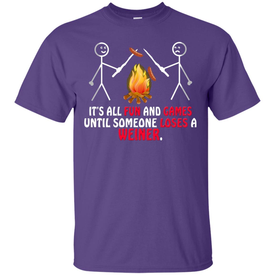 Camper T-shirt It's All Fun And Games Purple