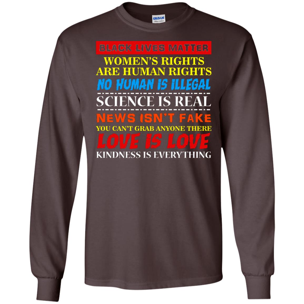 Black Lives Matter Womens Rights Are Human Rights Dark Chocolate