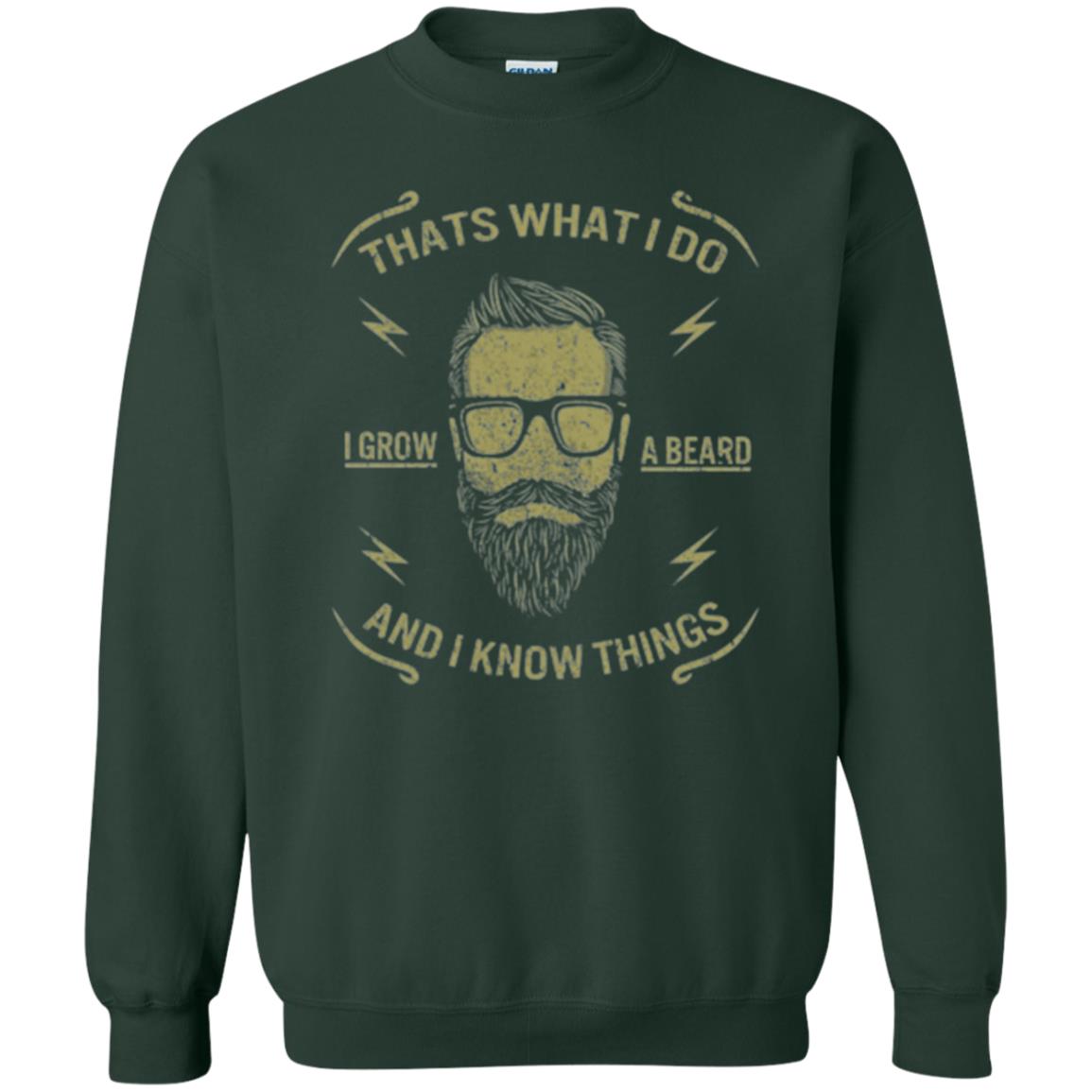 Funny Joke Retro Vintage T-shirt That What I Do I Grow A Beard Forest Green