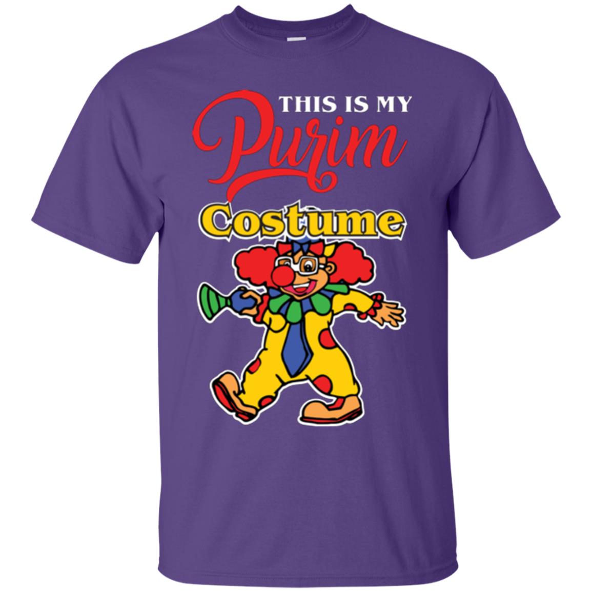 Purim Day T-shirt This Is My Purim Costume Purple