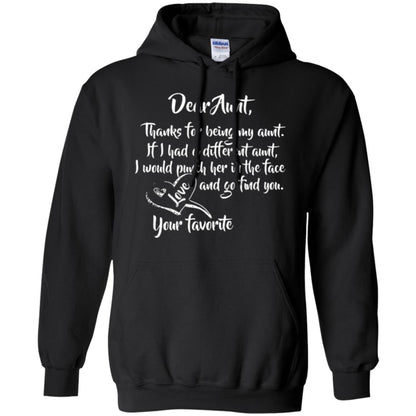 Family T-shirt Dear Aunt Thanks For Being My Aunt Black