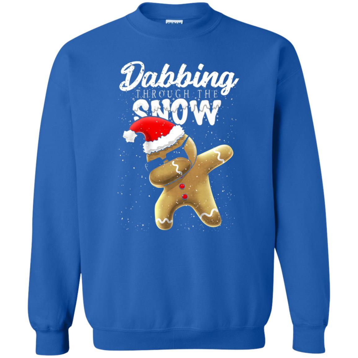 Dabbing Gingerbread T-shirt Dabbing Through The Snow Royal