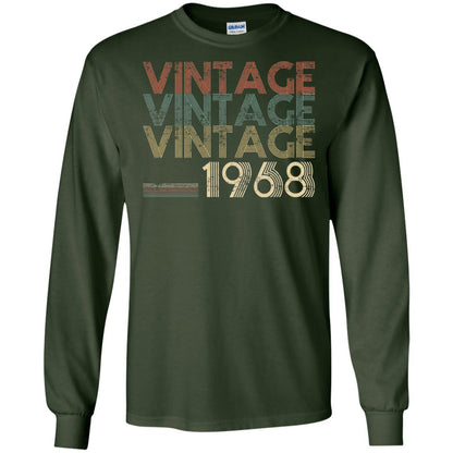 Retro Classic Vintage Born In 1968 50th Birthday T-shirt Forest Green