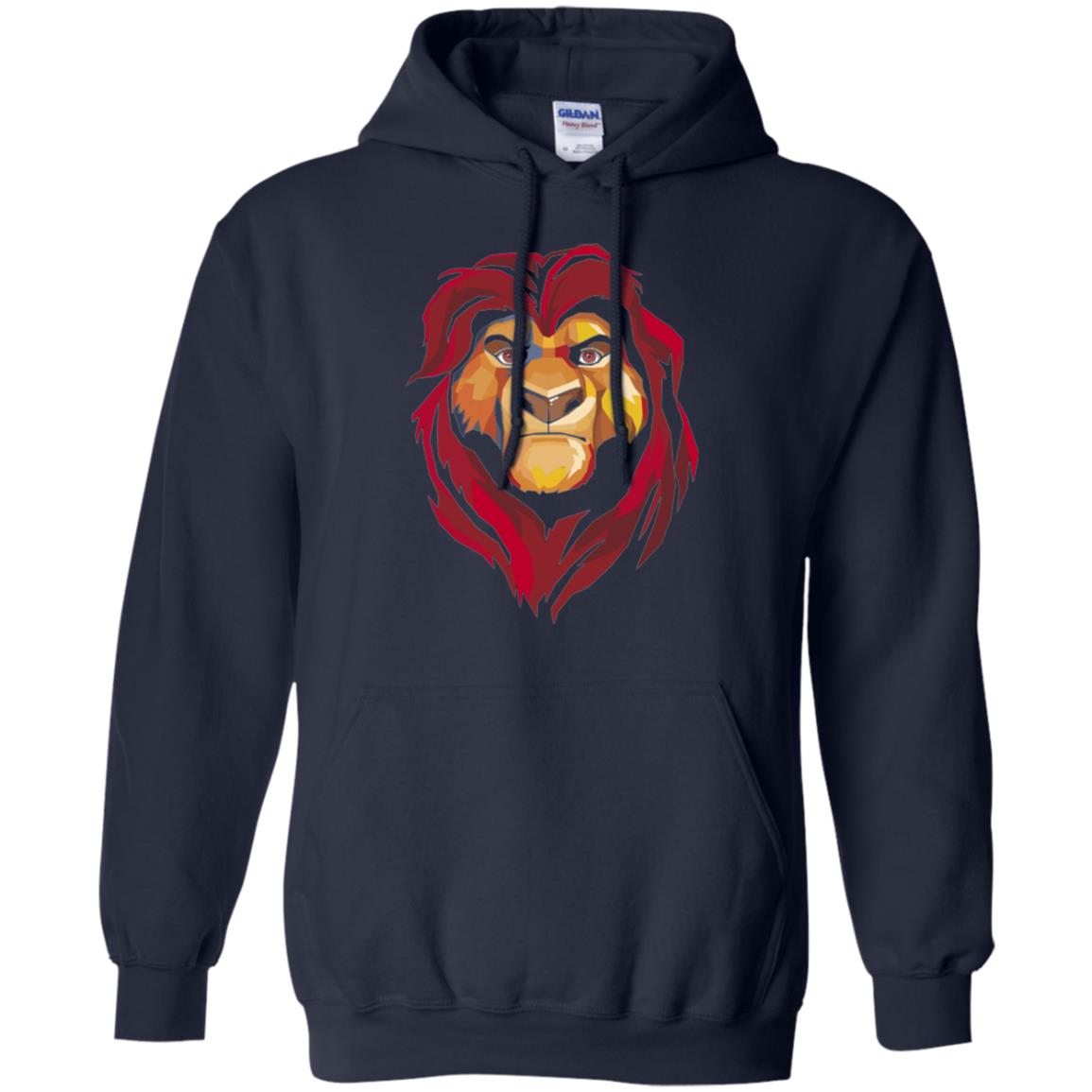 Cartoon Lover T-shirt Lion King Mufasa Geometrics Graphic Navy