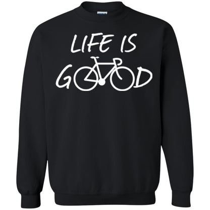 Bicycle T-shirt Life Is Good T-shirt Black