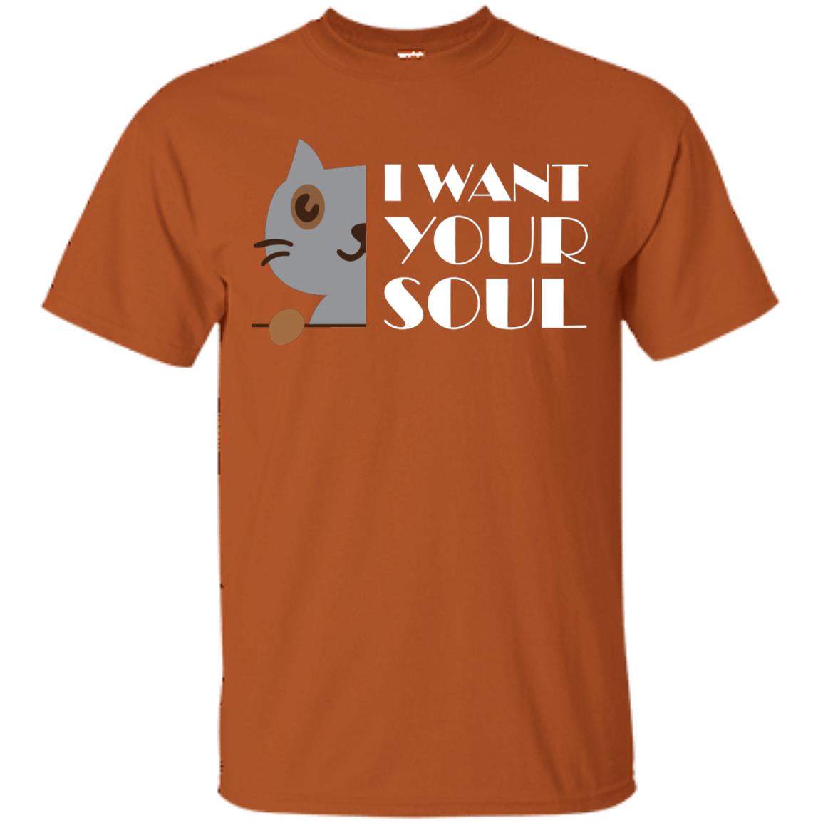 I Want Your Soul Cat Shirt Texas Orange