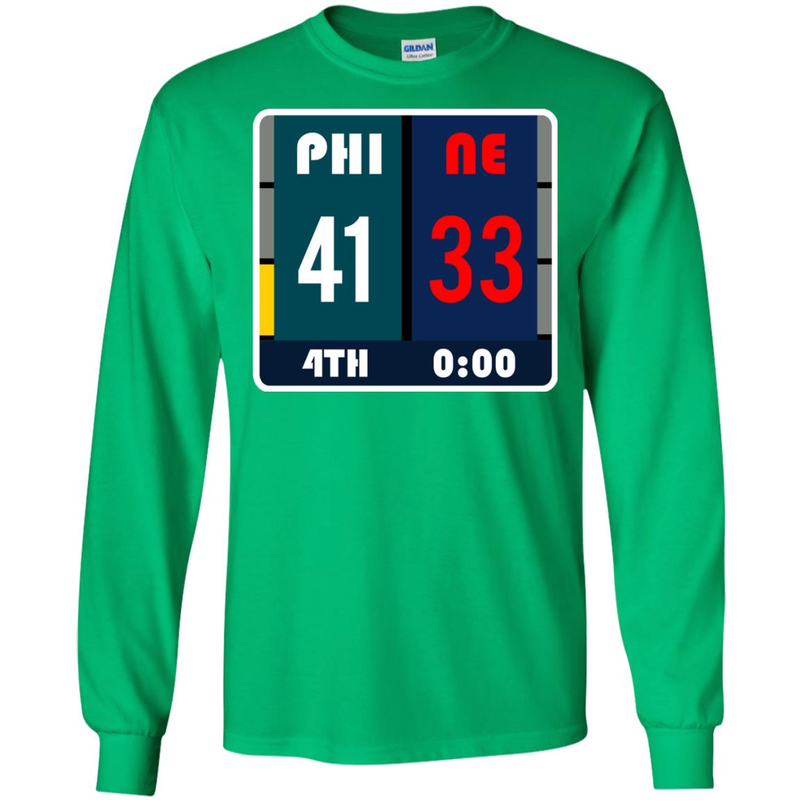 Football Philadelphia T-shirt Eagles Vs New England Irish Green