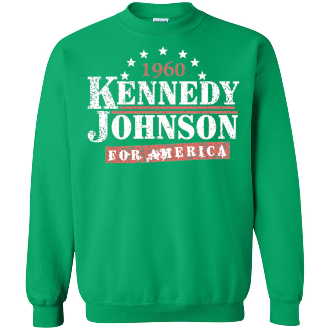 Presidential Campaign T-shirt Vintage Kennedy Johnson 1960 Irish Green