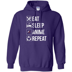 Anime Lovers T-shirt Eat Sleep Anime Repeat
