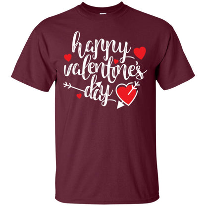 Happy Valentine_s Day T-shirt Maroon