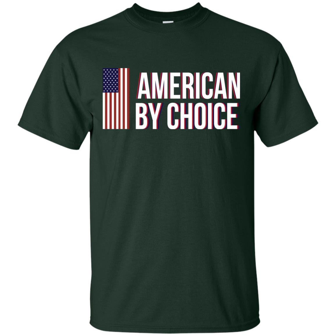 Flag Of American By Choice T-shirt Forest