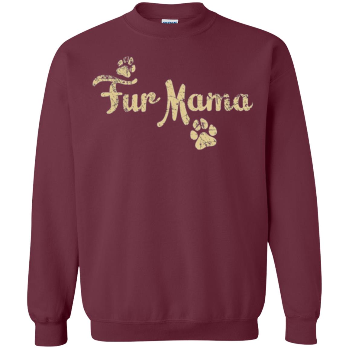 Fur Mama Mommy Love Dog T-shirt Maroon