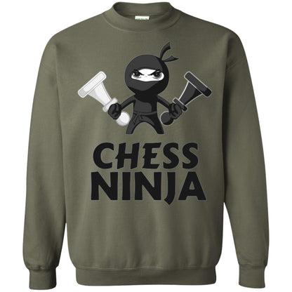 Funny Chess Ninja T-shirt Military Green