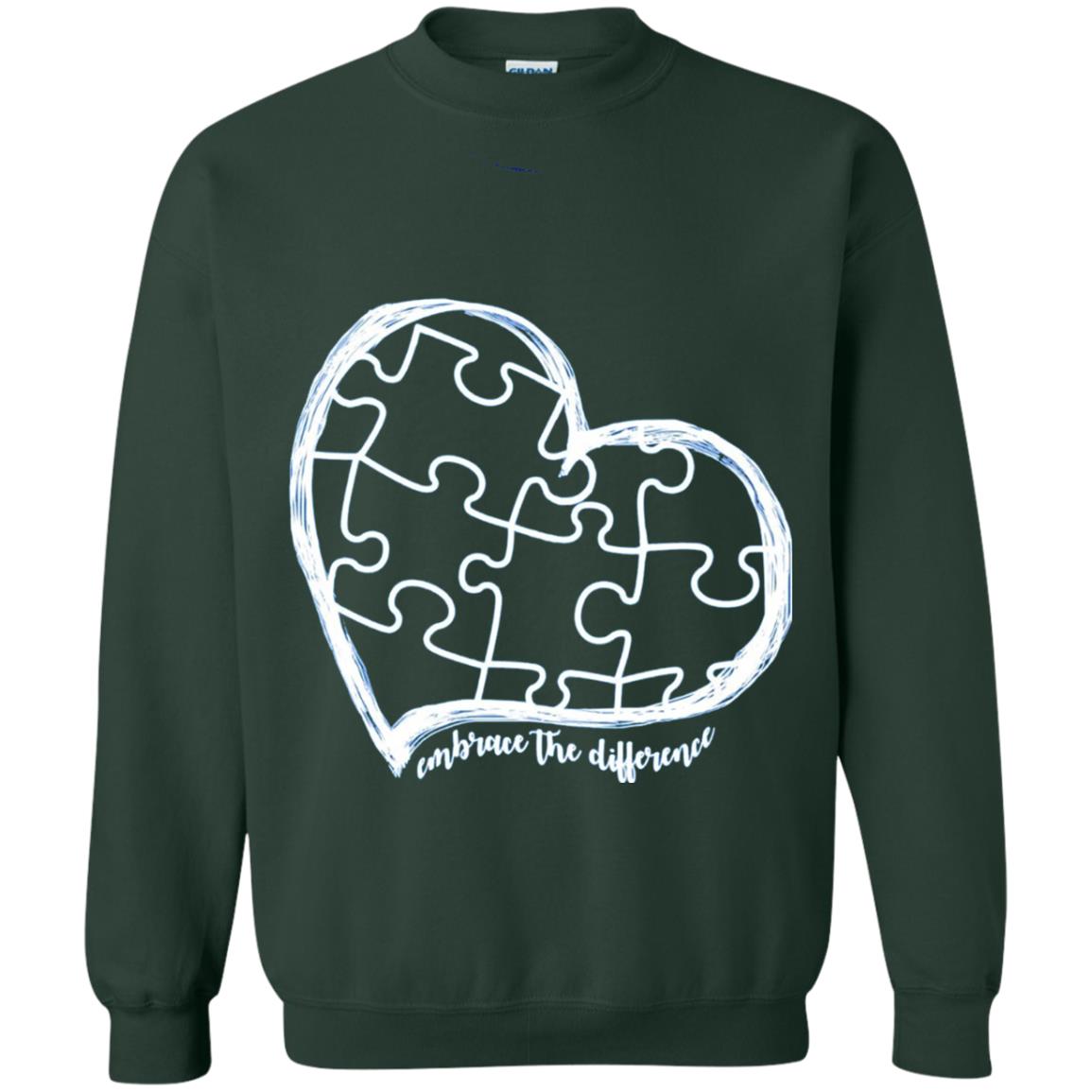 Autism Awareness Shirt Embrace Differences Forest Green