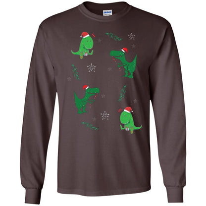 Funny Christmas T-shirt Merry Christmas Dinosaur Dark Chocolate