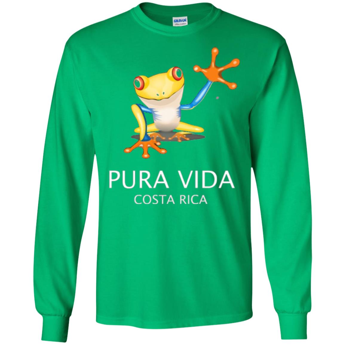 Tree Frog T-shirt Pura Vida Costa Rica T-shirt Irish Green
