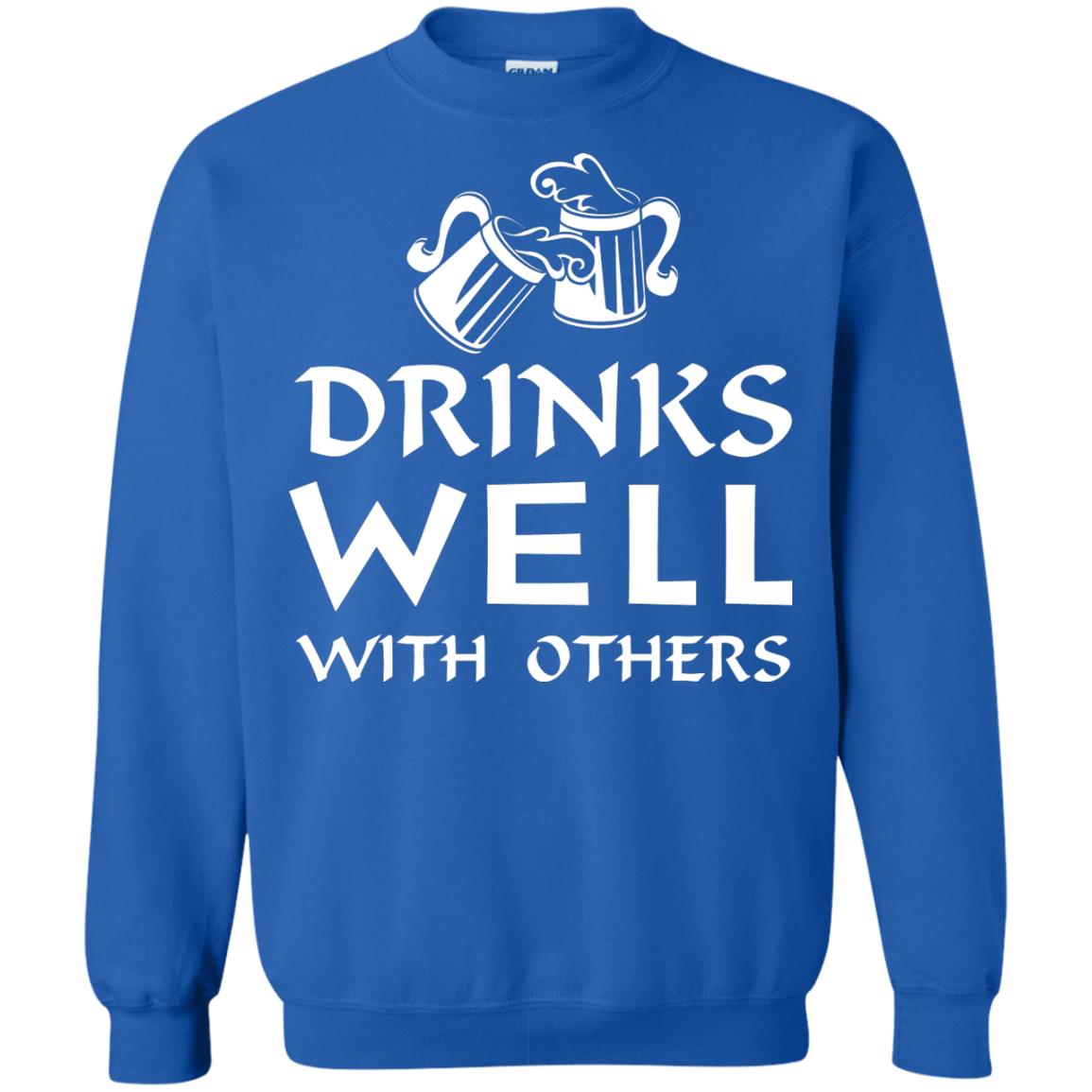 Drinks Well With Others St. Patrick_s Day T-shirt Royal