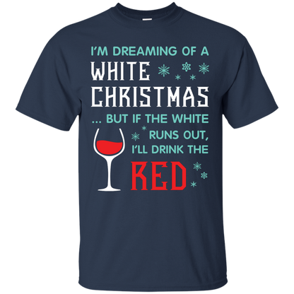 Christmas T-shirt I'm Dreaming Of A White Christmas Navy
