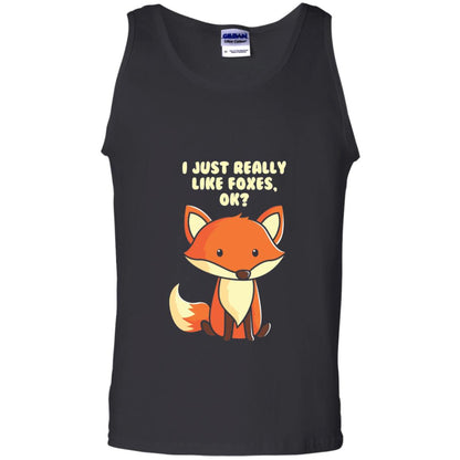 Funny Fox T-shirt I Just Really Like Foxes Ok Black