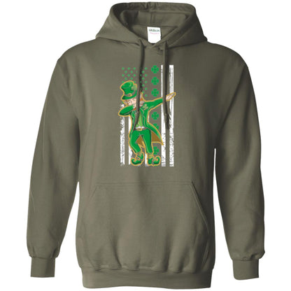 Dabbing Leprechaun St. Patrick's Day T-shirt Military Green