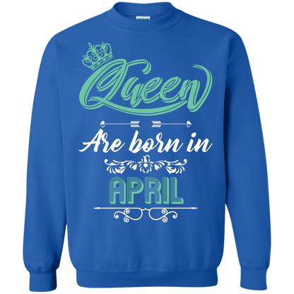 Brithday T-Shirt Queen Are Born In April Royal