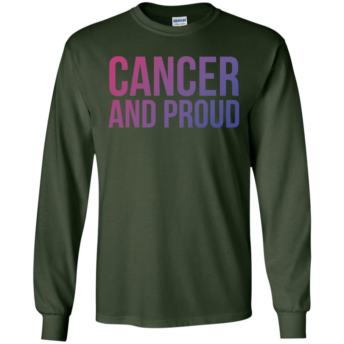 Cancer And Proud Lgbt Gear Bi Flag Gradient Shirt Forest Green