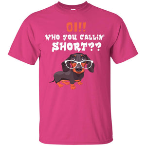 Oi Who You Calling Short Dachshund Gift ShirtG200 Gildan Ultra Cotton T-Shirt
