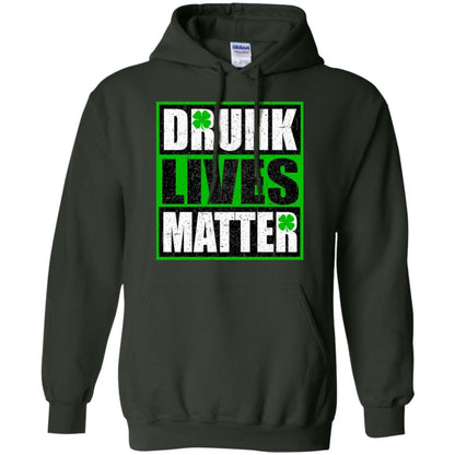 Vintage Drunk Lives Matter Saint Patrick_s Day T-shirt Forest Green