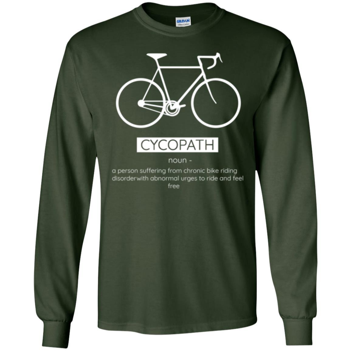 Biker T-shirt Cycopath Definition T-shirt Forest Green