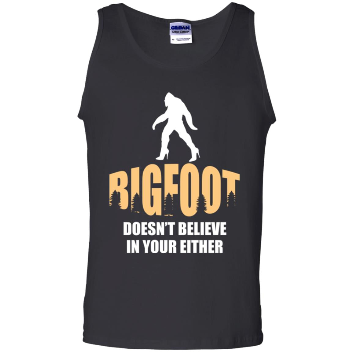 Bigfoot Doesn't Believe In Your Either T-shirt Black