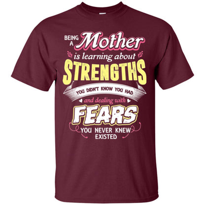 Being A Mom Means Mommy T-shirt Maroon
