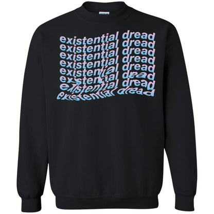Existential Dread Waves Melting Distortion Aesthetic T-shirt Black