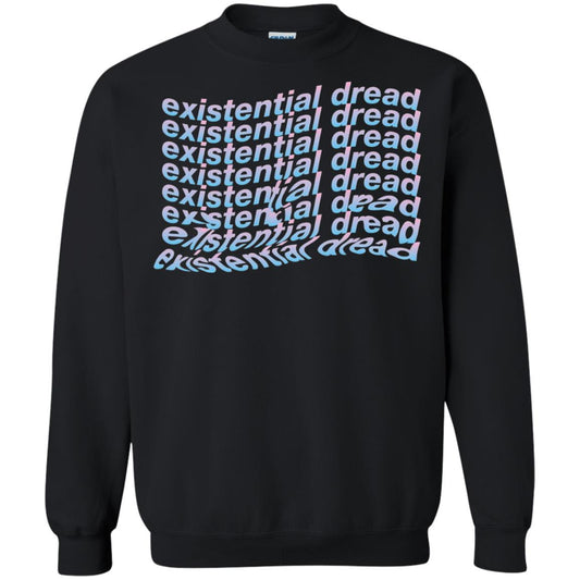Existential Dread Waves Melting Distortion Aesthetic T-shirt Black