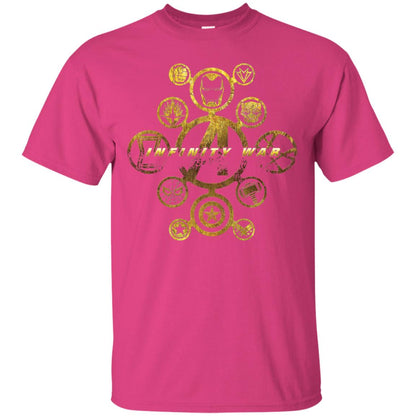 Infinity War Gold Hero Movie T-shirt Heliconia