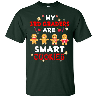 My 3rd Graders Are Smart Cookies X-mas Gift Shirt For Third Gradeteachers Forest