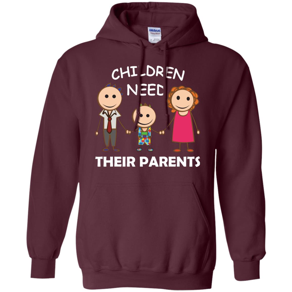 Children Need Their Parents End Separation Family Shirt Maroon