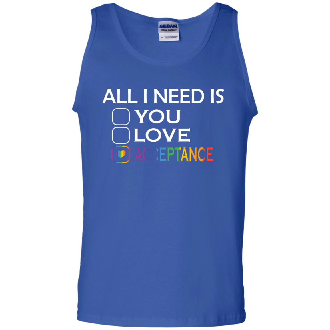All I Need Is Acceptance Lgbt Shirt Royal