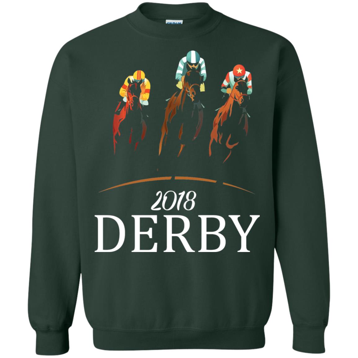 Derby 2018 Jockey Horse Racing T-shirt Forest Green