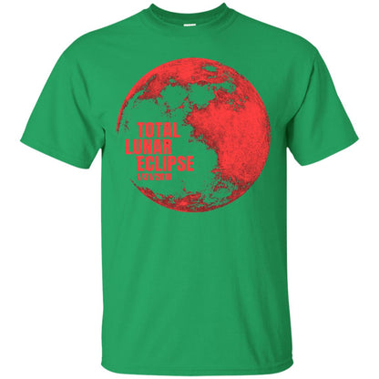 Total Lunar Eclipse 2018 Blood Full Red Moon T-shirt Irish Green